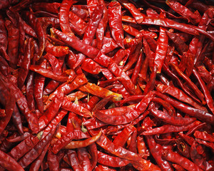 Dried red chilli, food ingredient