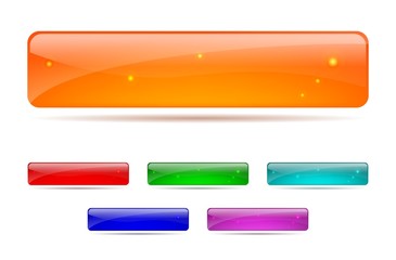 Fototapeta premium Glossy rectangular buttons