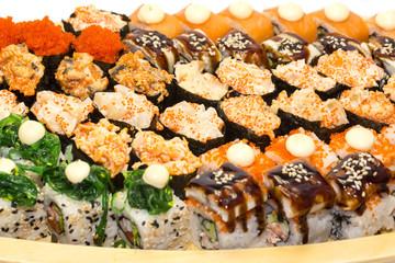 delicious seafood sushi at a Japanese restaurant