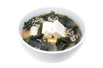 Japanese seaweed soup and cheese toffee