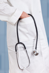 Doctor coat with stethoscope