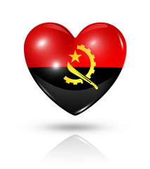Love Angola, heart flag icon