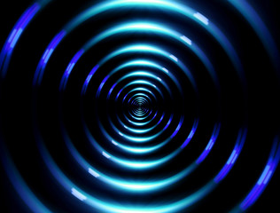 4K ring lens flare blue