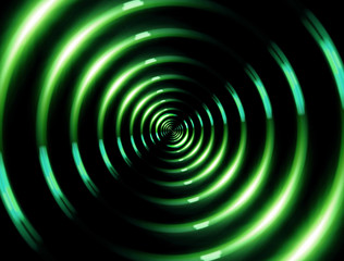 4K ring lens flare forward green