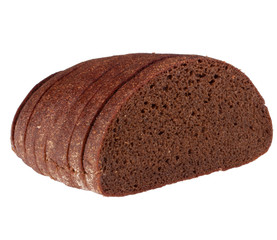 rye bread isolated on white background