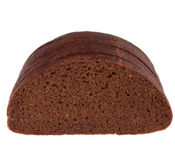 rye bread isolated on white background