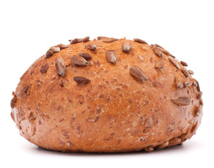 Hamburger bun or roll with sesame seeds  cutout