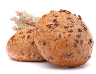 hamburger bun or roll  and wheat ears bunch  cutout