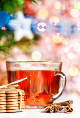 Christmas cookies, spices and te