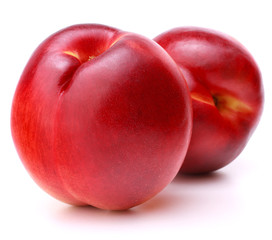 Nectarine fruit isolated on white background cutout