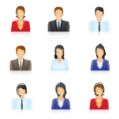 Icon people: man, woman, manager, phone