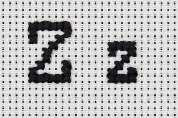 Cross-stitch - Alphabet and Icons - Zz