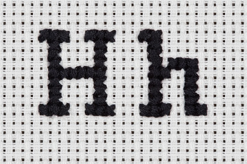 Cross-stitch - Alphabet and Icons - Hh
