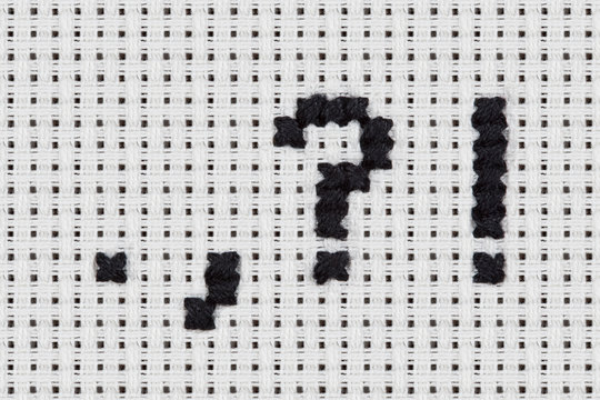 Cross-stitch - Alphabet and Icons - Punctuation Marks