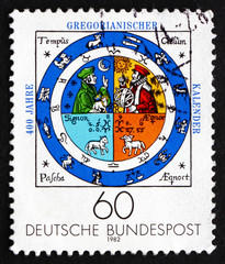 Postage stamp Germany 1982 Calendar Illumination
