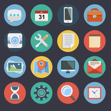 Flat Icons for Web and Applications Set 1