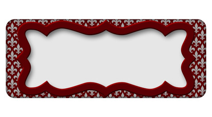 Red and Gray Fleur De Lis Textured Background © Karen Roach