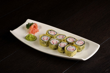 Baked maki crab rolls set