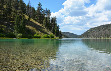 Lake in Yellowstone national park
