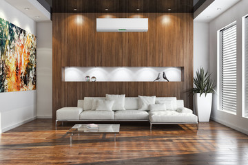 Interno con aria condizionata