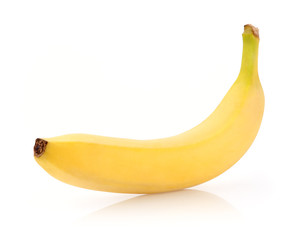 Ripe Yellow Banana Isolated on White Background