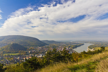 Fototapeta na wymiar Hainburg town landscape view