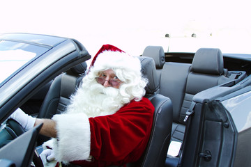 Santa in convertible