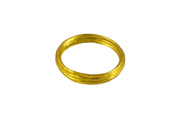 gold ring frame on isolate
