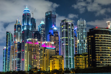 Naklejka premium Dubai Marina cityscape, UAE