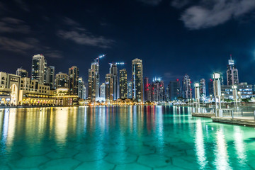Naklejka premium Dubai downtown. East, United Arab Emirates architecture