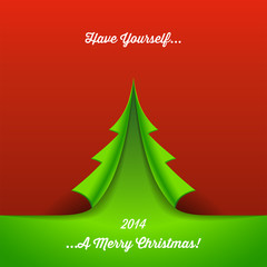 Paper Christmas Tree Background © Giraphics