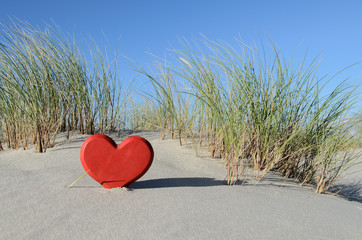 Fototapeta premium heart on beach