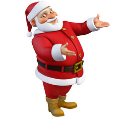 3d cartoon santa