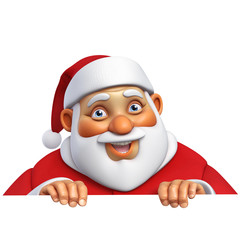 3d cartoon santa
