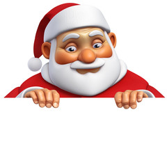 3d cartoon santa