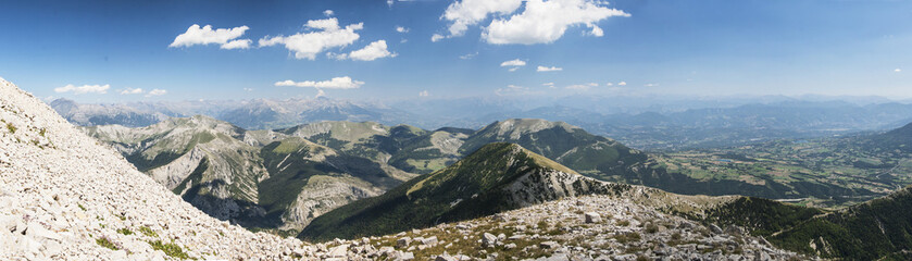 Fototapeta na wymiar Panoramatic view of Hautes Alpes France..