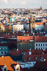 Fototapeta na wymiar View of the Prague city, Charles bridge
