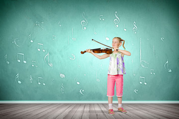 Girl playing violin