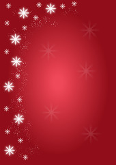 Background Christmas snowflakes red