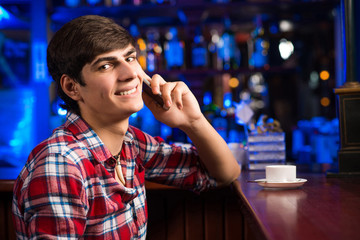 young man at the bar