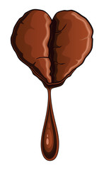 Coffee Bean Heart Shaped