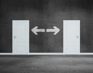 door and arrow