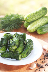 Salted cucumbers
