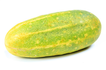 Ripe cucumber; isolation.