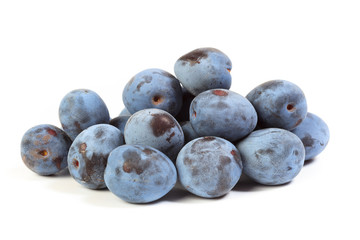 Plums isolated.