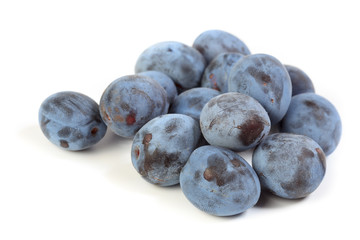 Plums isolated.