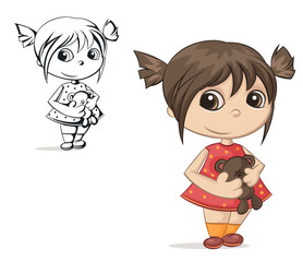 girl with teddy bear