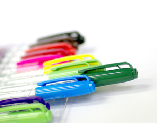 colorful marker pens