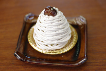 mont blance cake french combination with japanese style
