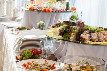 Catering at wedding reception